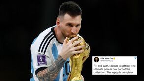 FIFA 'entregou' título de melhor de sempre a Messi e depois... apagou o 'tweet'