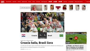 «Croácia baila, Brasil chora»: imprensa internacional em choque com queda da canarinha