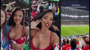 Musa croata fez as delícias dos fotógrafos e acabou a provocar o Brasil