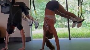 Lewandowski treina com a mulher e a senhora Lewandowska não lhe fica atrás