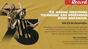 Record dá 73 mil euros em prémios por semana: hoje há novo sorteio