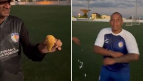 Walter tem novo clube: apresentado em anúncio com... coxinha na mão