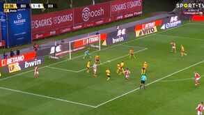 Sp. Braga-Benfica: Ricardo Horta fez o 2.º golo após jogada fantástica dos minhotos e celebrou de forma curiosa