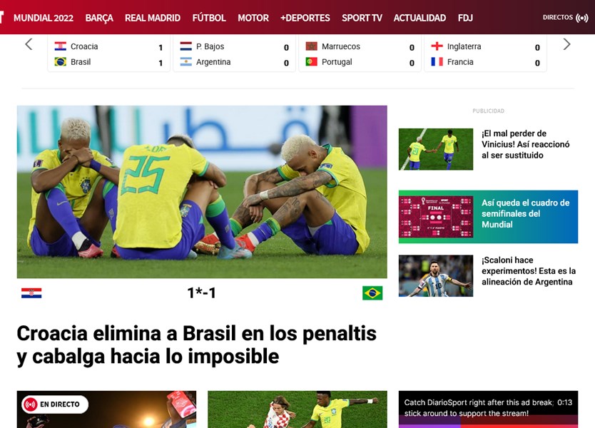 Croácia baila, Brasil chora: como imprensa pelo mundo repercutiu eliminação  - Superesportes