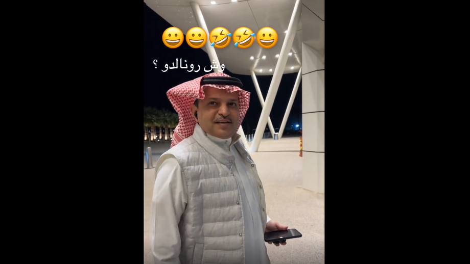 Musalli Al-Muammar com resposta enigmática quando questionado por jornalista sobre o craque luso