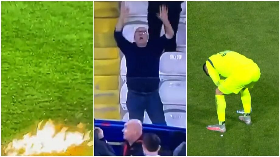 Tudo aconteceu após o segundo golo dos visitantes, aos 71 minutos