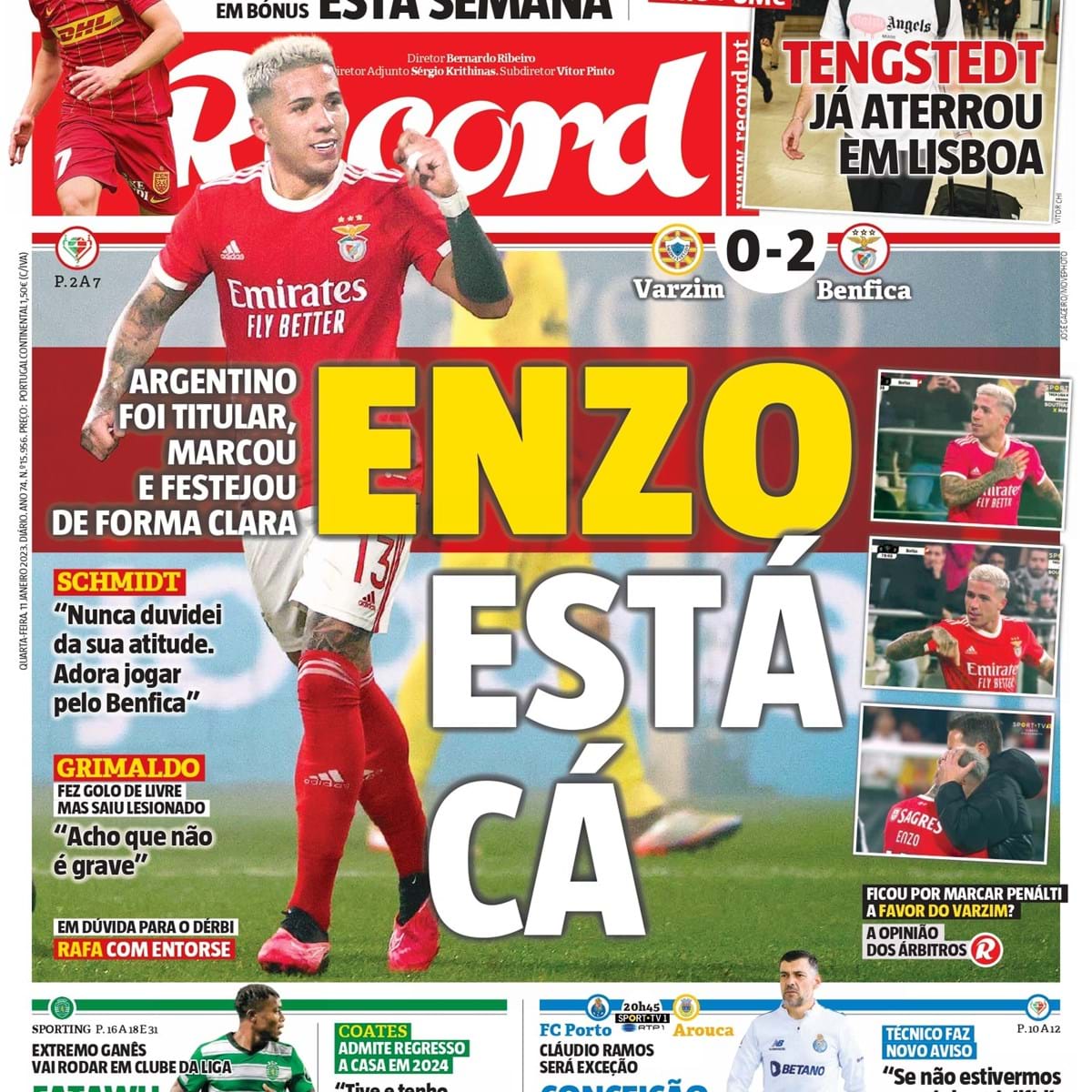 Terça-feira, 11 de abril de 2023 - Capas - Jornal Record