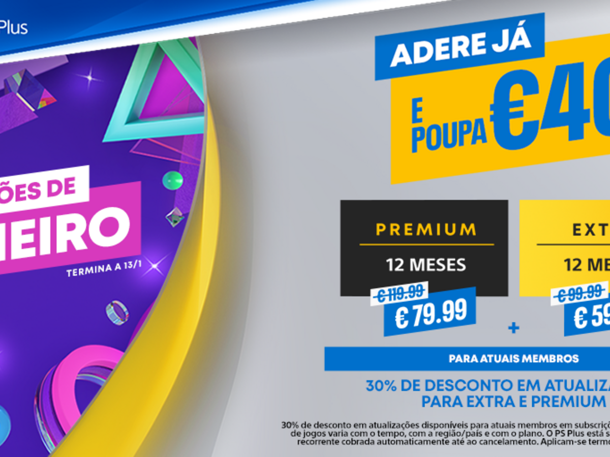 PlayStation Portugal - Queres desconto de 30€ nas subscrições de 12 meses  do PlayStation®Plus? 1 ano de Essential por 29,99 ou de Premium por 89,99€?  Então aproveita: até dia 20/12 na PlayStation