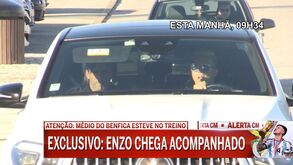 As imagens da chegada de Enzo Fernández ao Seixal