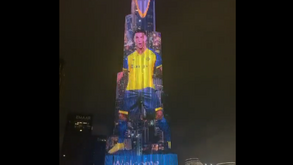 Cristiano Ronaldo ilumina o mais alto edifício do Mundo