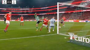 O autogolo de Bah (com Trincão decisivo) que colocou o Sporting a vencer o Benfica
