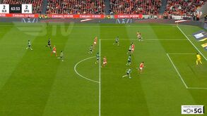 Centro de Grimaldo e Gonçalo Ramos a bisar no Benfica-Sporting