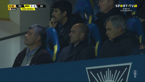 Roberto Martínez marca presença em mais um jogo da Liga Bwin