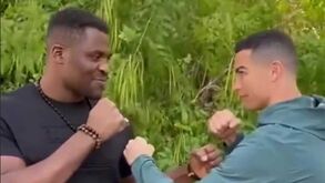 Cristiano Ronaldo encontrou e 'encarou' Francis Ngannou