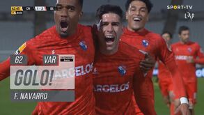 Tirou dois da frente... de uma só vez: o grande golo de Navarro que fechou a vitória do Gil Vicente