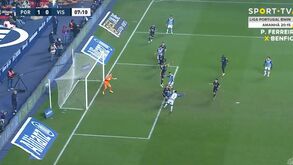 Eustáquio abriu o marcador no FC Porto-Ac. Viseu após toque de cabeça de Pepê