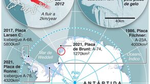 Iceberg do tamanho de Londres na Antártida