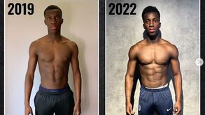 A impressionante transformação física de Nketiah