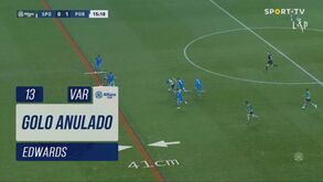 Edwards festejou o golo do empate mas lance foi invalidado