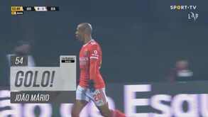 Grande combinação entre Guedes e João Mário para o 2.º do Benfica em Arouca