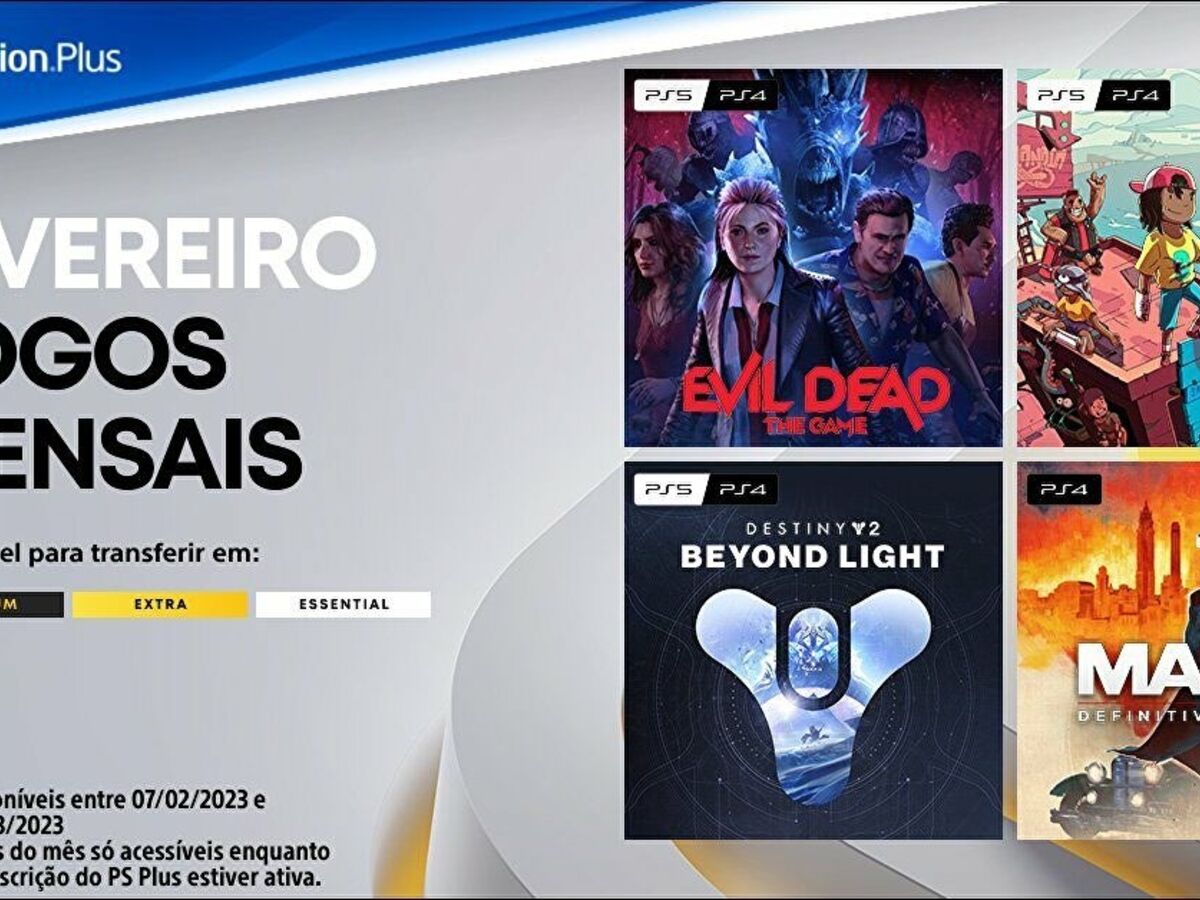 Jogos grátis no PS Plus para Fevereiro