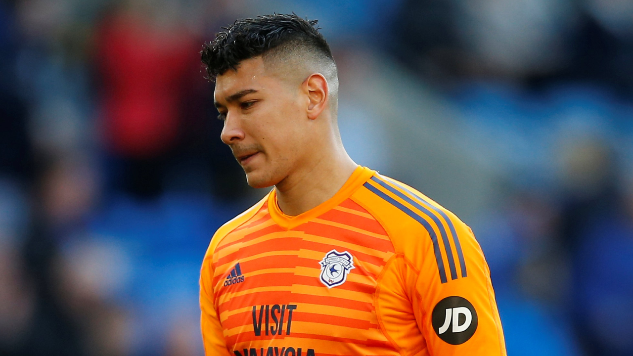 Neil Etheridge quando ainda jogava no Cardiff City, em 2019