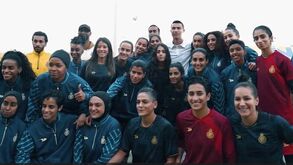 Cristiano Ronaldo conheceu equipa feminina do Al Nassr e deixou mensagem de incentivo