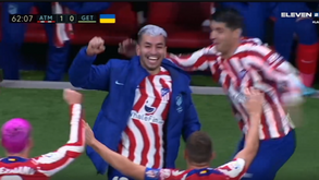 Ángel Correa faz 'história' em Espanha: é o primeiro jogador a festejar um golo marcado... após ser substituído