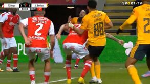 Benfica pediu penálti sobre Gonçalo Ramos nos descontos da 2.ª parte em Braga