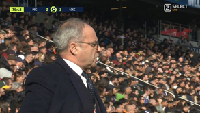 Desnorte no PSG: Luís Campos desceu da bancada em pleno jogo para gritar com jogadores e árbitros