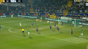Chaves-Sporting: Nuno Santos marcou após ataque rápido dos leões