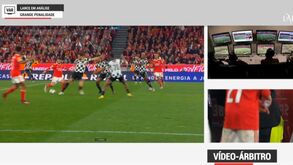 Árbitro consultou imagens e assinalou penálti sobre Rafa neste lance: Bracali defendeu remate de João Mário