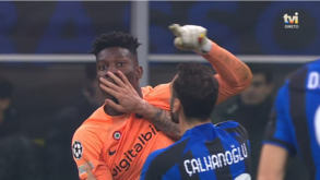 Em pleno Inter-FC Porto: Onana e Dzeko envolveram-se num bate-boca e o guarda-redes acabou 'calado'
