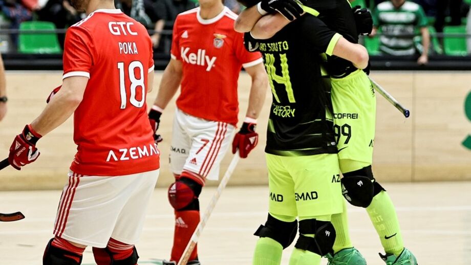 GOLEADORES. João Souto e Nolito festejam mais um golo dos leões, escudados na exibição de Ângelo Girão