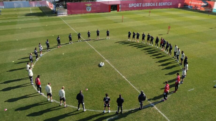 Durante o treino desta manhã