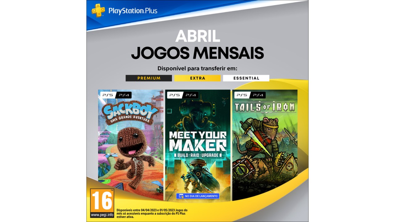 Jogos grátis no Playstation Plus para Abril de 2023