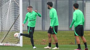 As imagens do último treino do Sporting antes da receção ao Arsenal