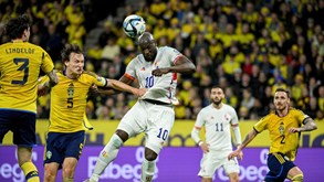 Suécia-Bélgica, 0-3: Lukaku tapa recorde de Ibrahimovic