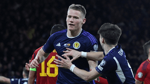 Escócia-Espanha, 2-0: McTominay surpreende espanhóis