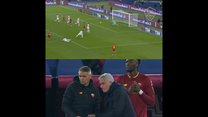 Concentradíssimo: Mourinho nem pestanejou com golaço da Roma frente à Juventus