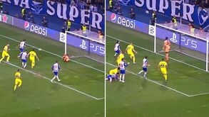 Dois cabeceamentos seguidos ao poste e à trave: o lance que deixou jogadores e adeptos do FC Porto desesperados