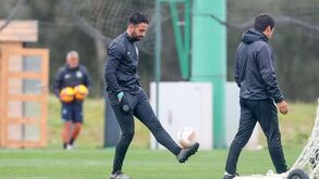 As imagens do último treino do Sporting antes da visita ao Arsenal