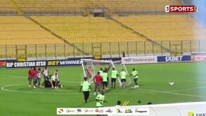 Guarda-redes do Gana foi atingido por baliza durante treino da seleção