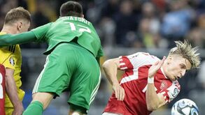 Cazaquistão-Dinamarca, 2-3: nórdicos desmoronam-se depois da saída de Bah