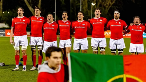 Jogo de rugby entre a geórgia e o conceito de portugal para o torneio de  rugby