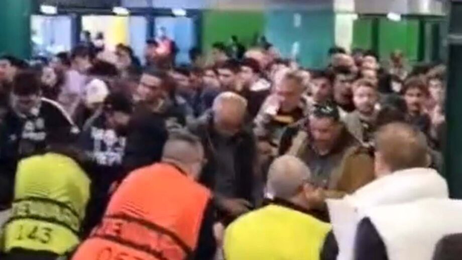 Imagens da confusão na zona dos torniquetes foram partilhadas nas redes sociais