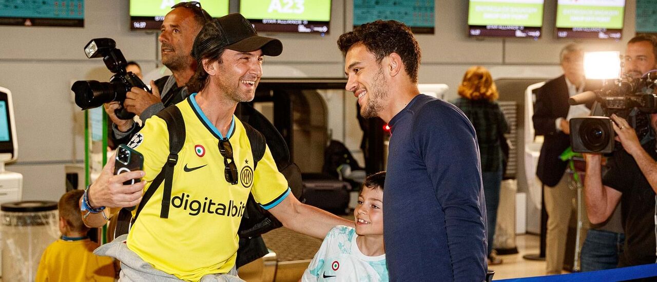 Adeptos do Inter abordaram Pote ontem à partida de Lisboa