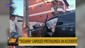 As imagens do aparatoso acidente sofrido por Oscar Cardozo