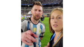 «É um vídeo, é um vídeo»: a reação de Messi com adepta argentina que já corre o Mundo