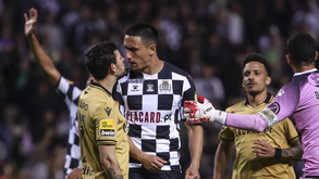 Confusão após o apito final do Boavista-V. Guimarães
